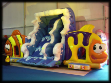 Slide Inflatable Wave + 2 jumps minnows mt 5.5 x 3.5 x 4.5 h